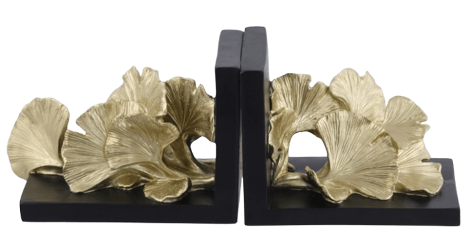 Aparador de Livros Poliresina Folhas 17x23cm Flor Arte